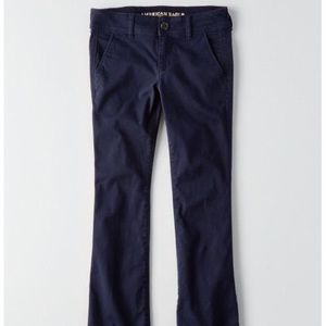 American Eagle Stretch “Kick boot” pants. Navy.
